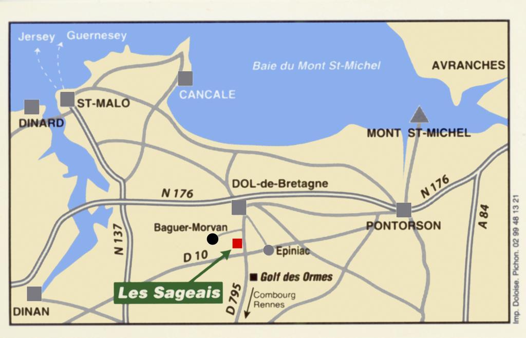Hotel Gite Les Sageais Baguer-Morvan Zewnętrze zdjęcie